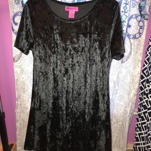 Crushed velvet skater dress